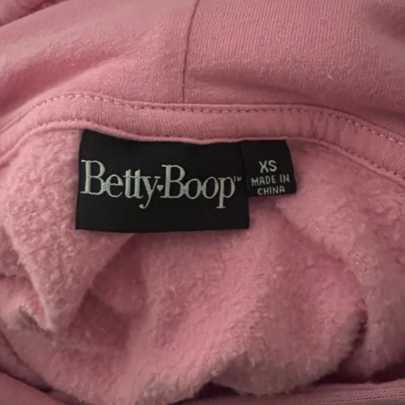 Betty Boop Vintage Women Pink Angel Wings Hoodie Sweater Pullover - Picture 5 of 6